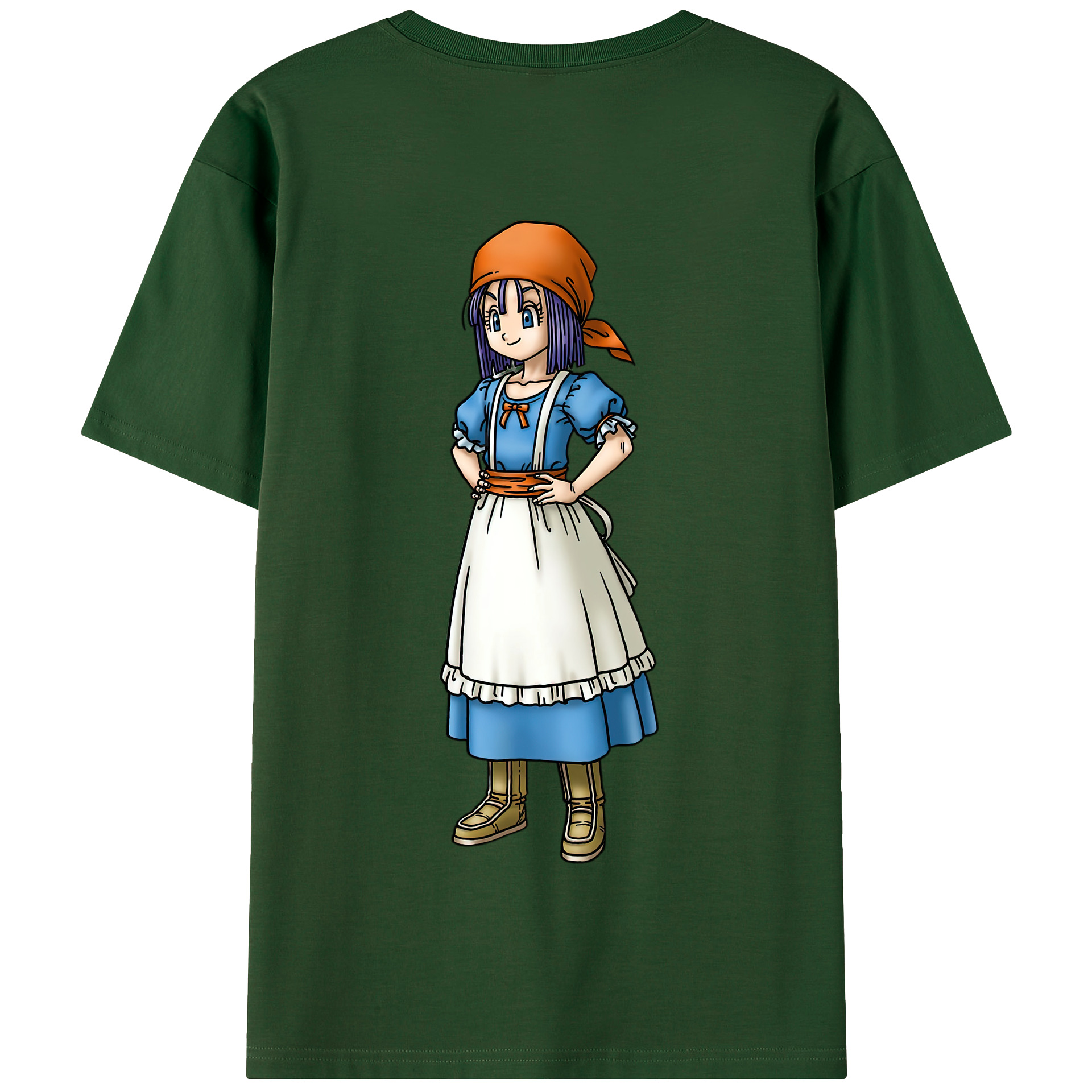 （画像用） ドラゴンクエスト Doragon Kuesuto Dragon Quest 綿100％半袖Tシャツ（背面プリント）